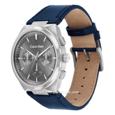 CALVIN KLEIN 25200444 Blue Dial Grey Leather Strap